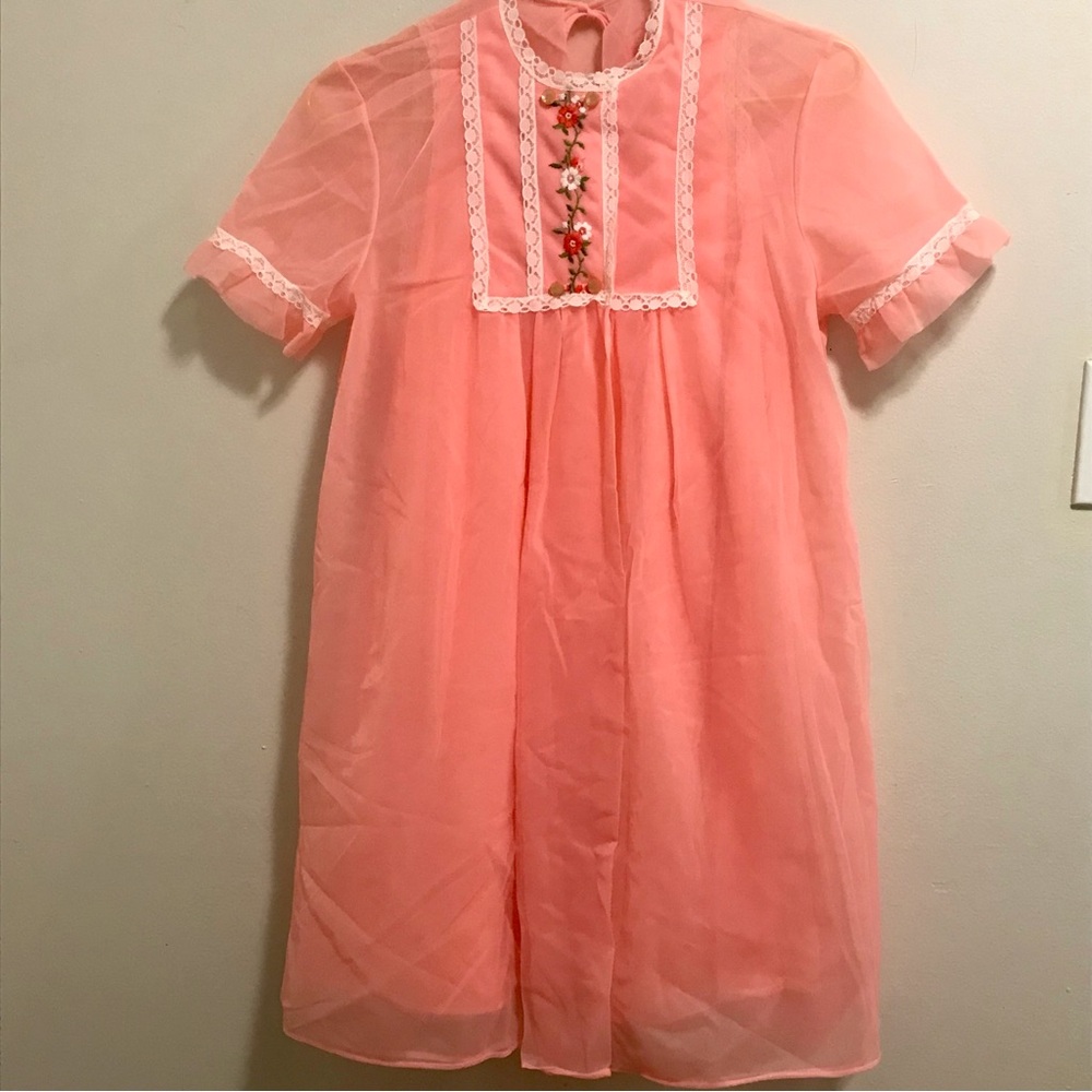 French Maid Vintage Matching Two Piece Robe and Slip Set